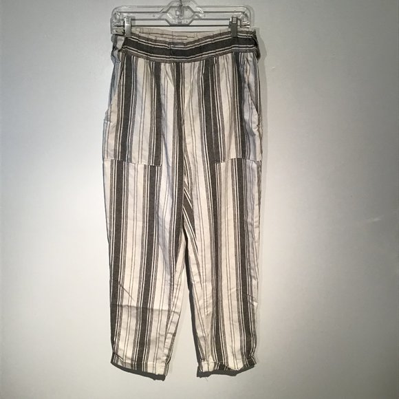 CI Sono Linen Collection High Waisted Pants Size M - Picture 1 of 6